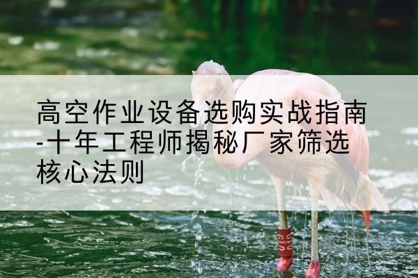 北关剪叉式升降机厂家-高空作业设备选购实战指南-十年工程师揭秘厂家筛选核心法则