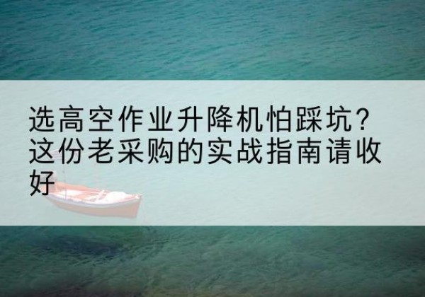 北关高空作业升降机厂家推荐-选高空作业升降机怕踩坑？这份老采购的实战指南请收好